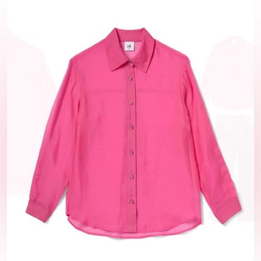 CAbi Fuchsia Collared Blouse